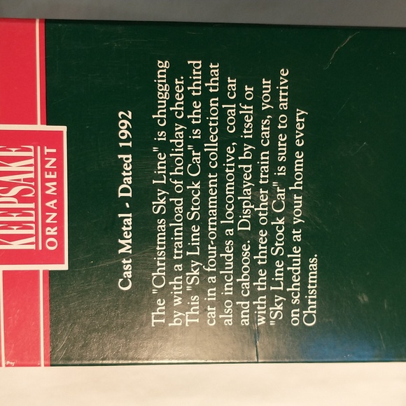 1992 Hallmark train car from the skyline collection car 3 of 4 Cast Metal - Picture 6 of 6